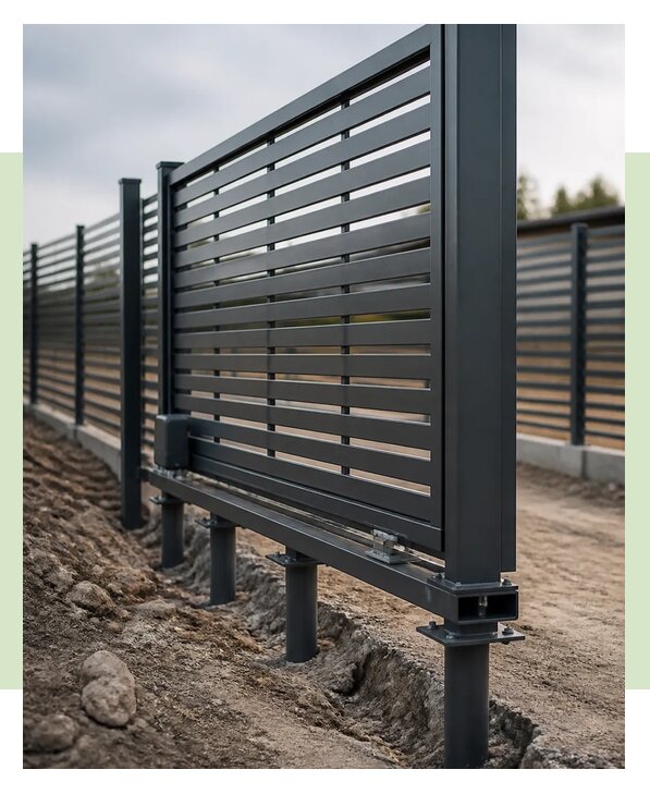Откатные ворота на винтовых сваях в Лиски по цене от 71117 р. | ЗаборЭксеперт-Лск